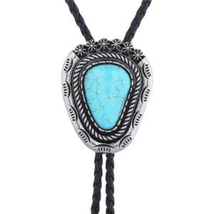 New Handmade Round Shape Western Cowboy Bolo Tie Turquoise
